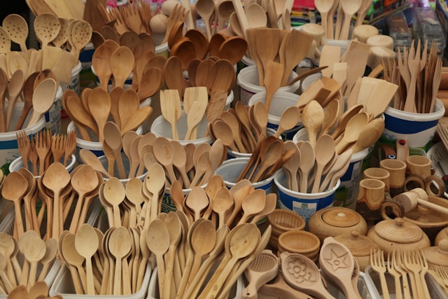 Utensílios domésticos de madeira
